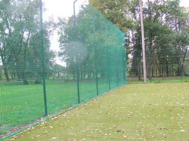 Stadiums, sports grounds, tennis courts fencing