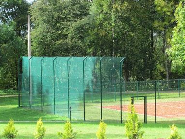 Stadiums, sports grounds, tennis courts fencing