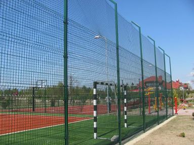 Stadiums, sports grounds, tennis courts fencing