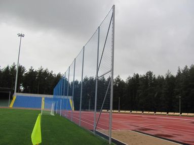 Stadiums, sports grounds, tennis courts fencing