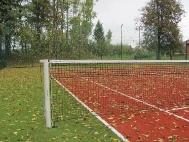 Stadiums, sports grounds, tennis courts fencing