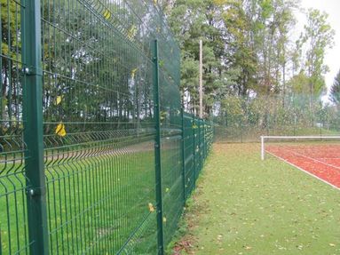 Stadiums, sports grounds, tennis courts fencing