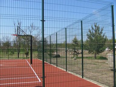 Stadiums, sports grounds, tennis courts fencing