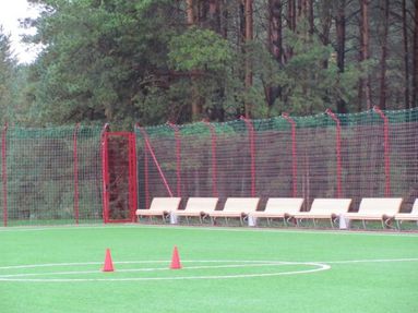Stadiums, sports grounds, tennis courts fencing