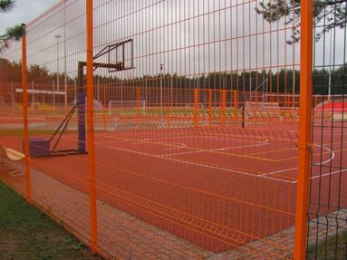 Stadiums, sports grounds, tennis courts fencing