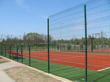 Stadiums, sports grounds, tennis courts fencing